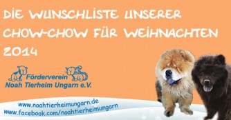  Wunschliste unserer Chow-Chow zu Weihnachten