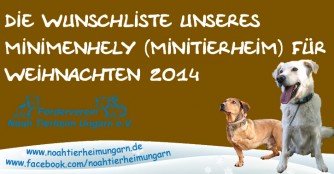 Wunschliste unseres MiniTierheimes